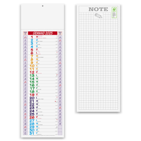 Calendario Multicolor Silhouette